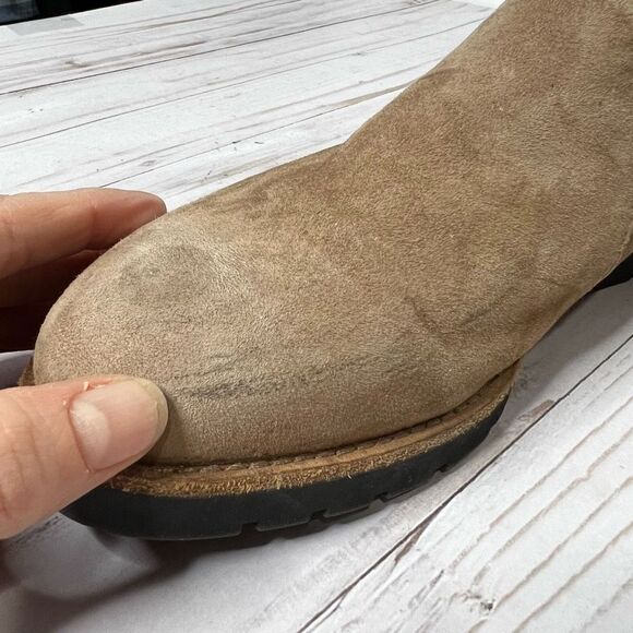 VANELi Taupe Brown Suede Leather Slip On Loafers WIDE - Picture 2 of 9